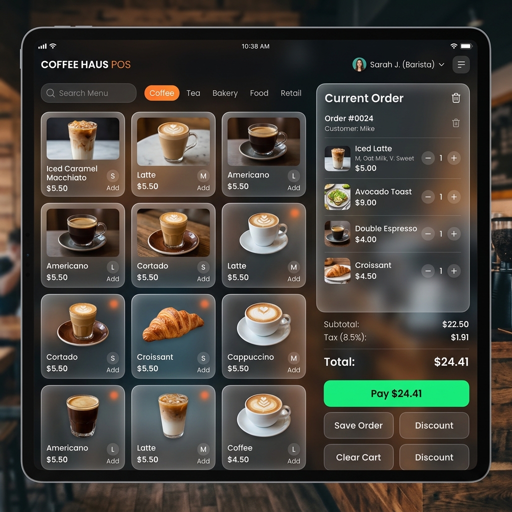 Màn hình bán hàng của Gometap POS Lite
